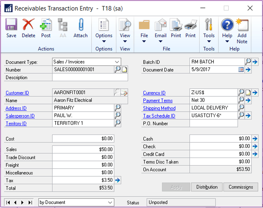 microsoft dynamics 365 transaction