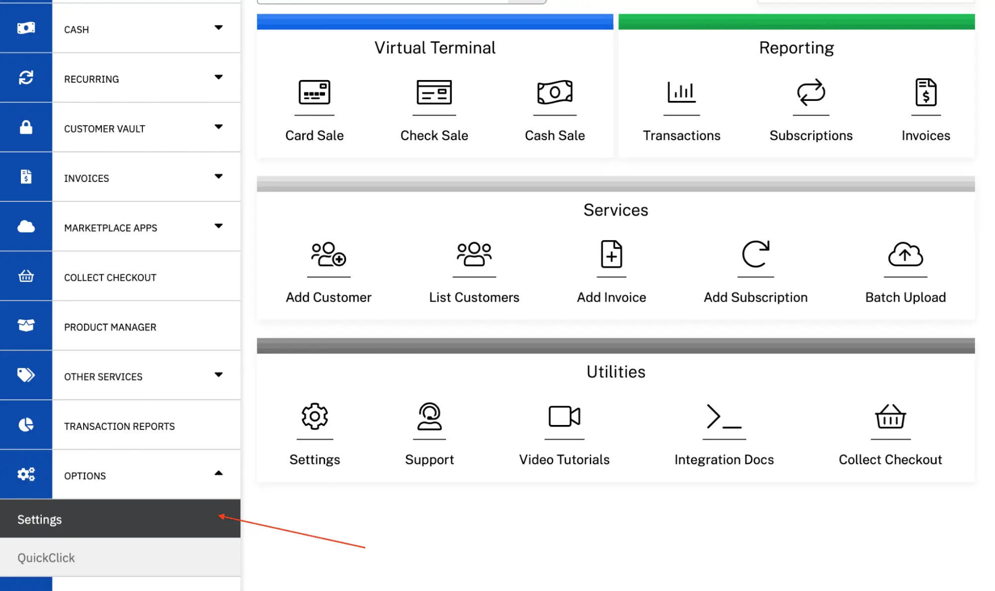 EZPay Direct dashboard