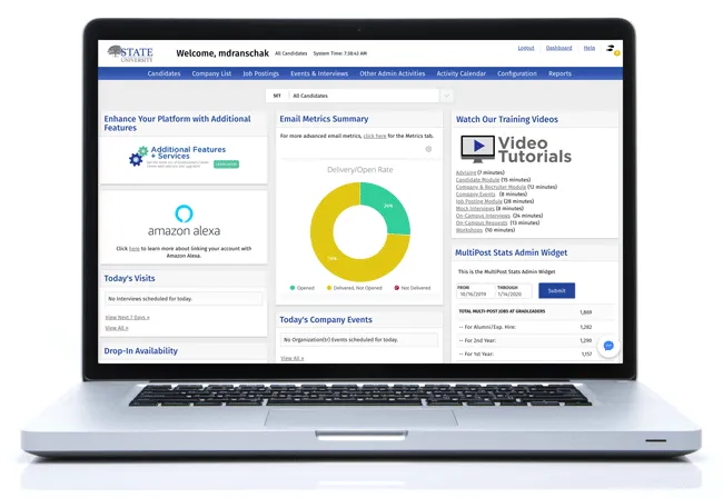 GradLeaders dashboard