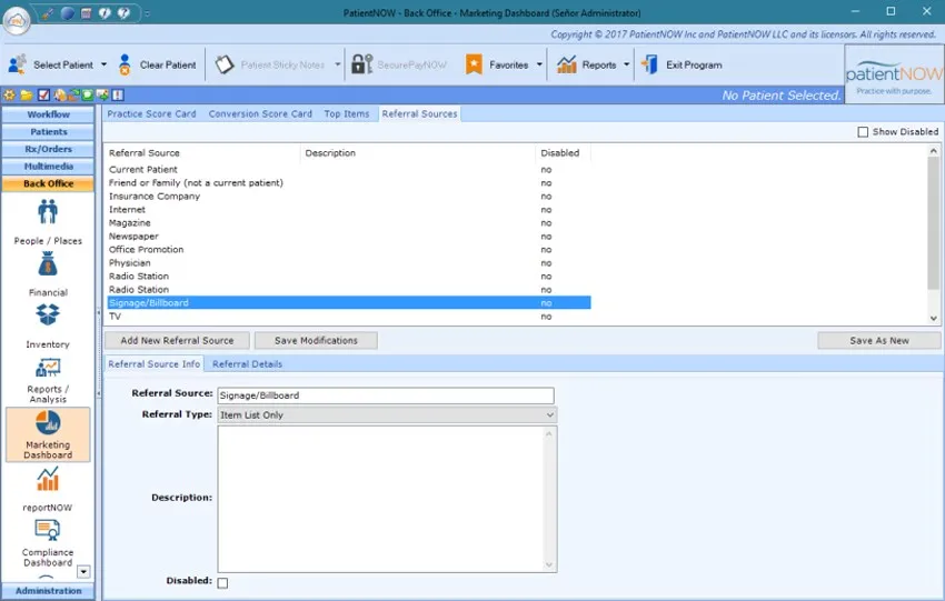 PatientNow Dashboard