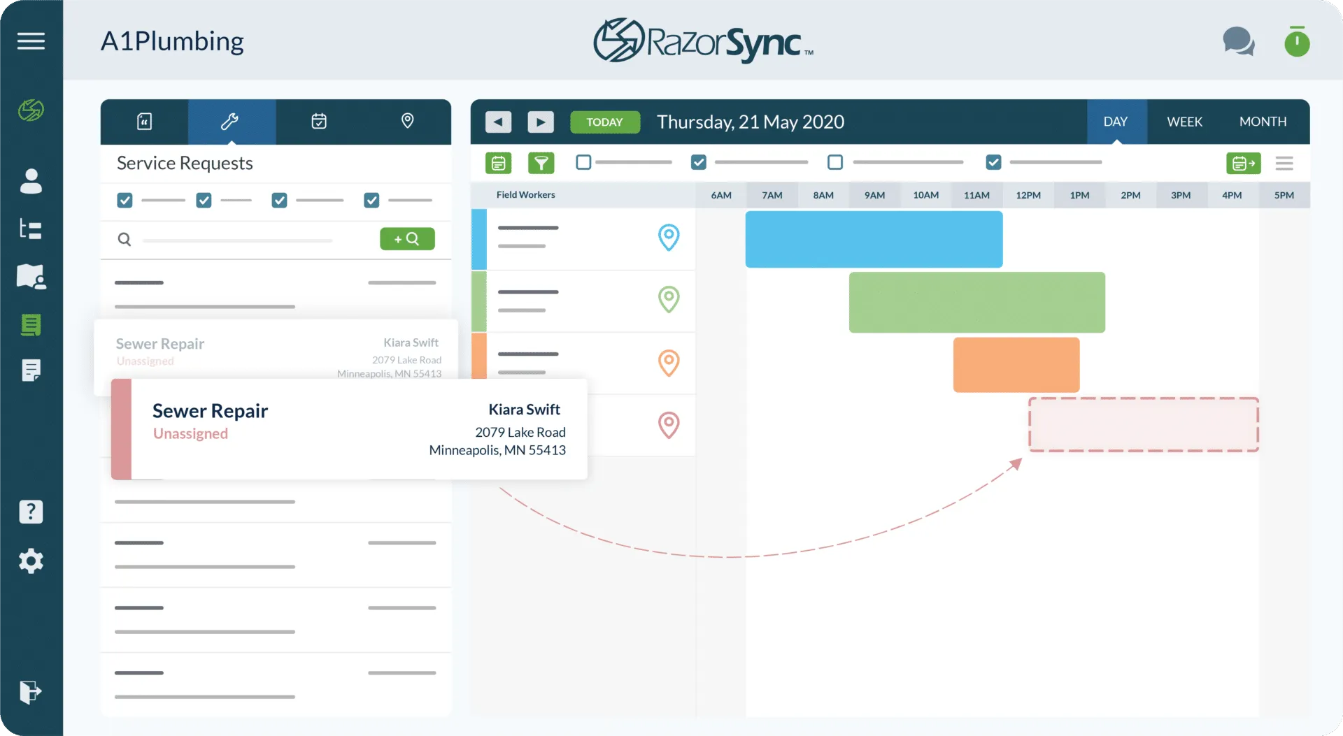 RazorSync dashboard